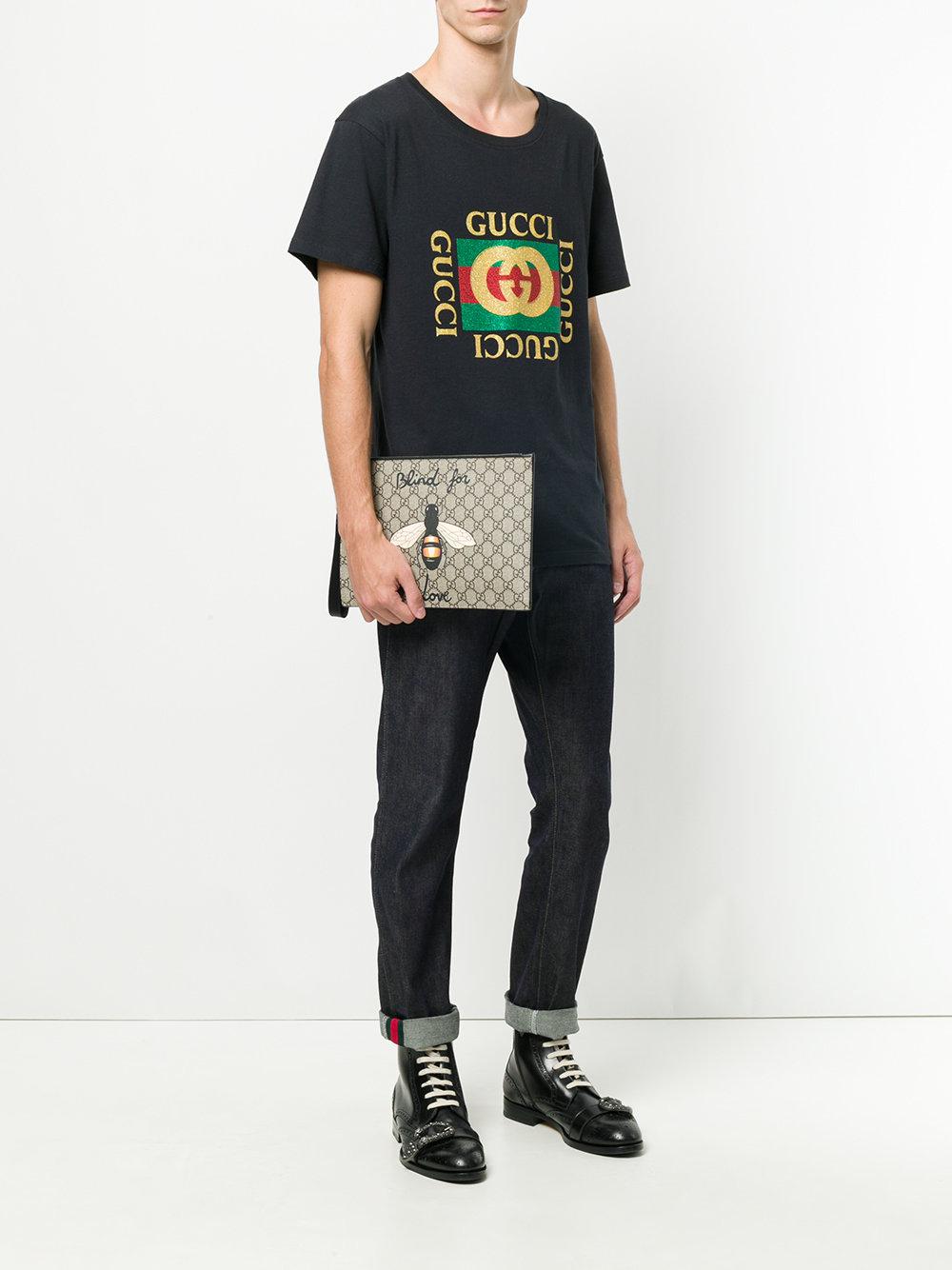 bee print gg supreme pouch