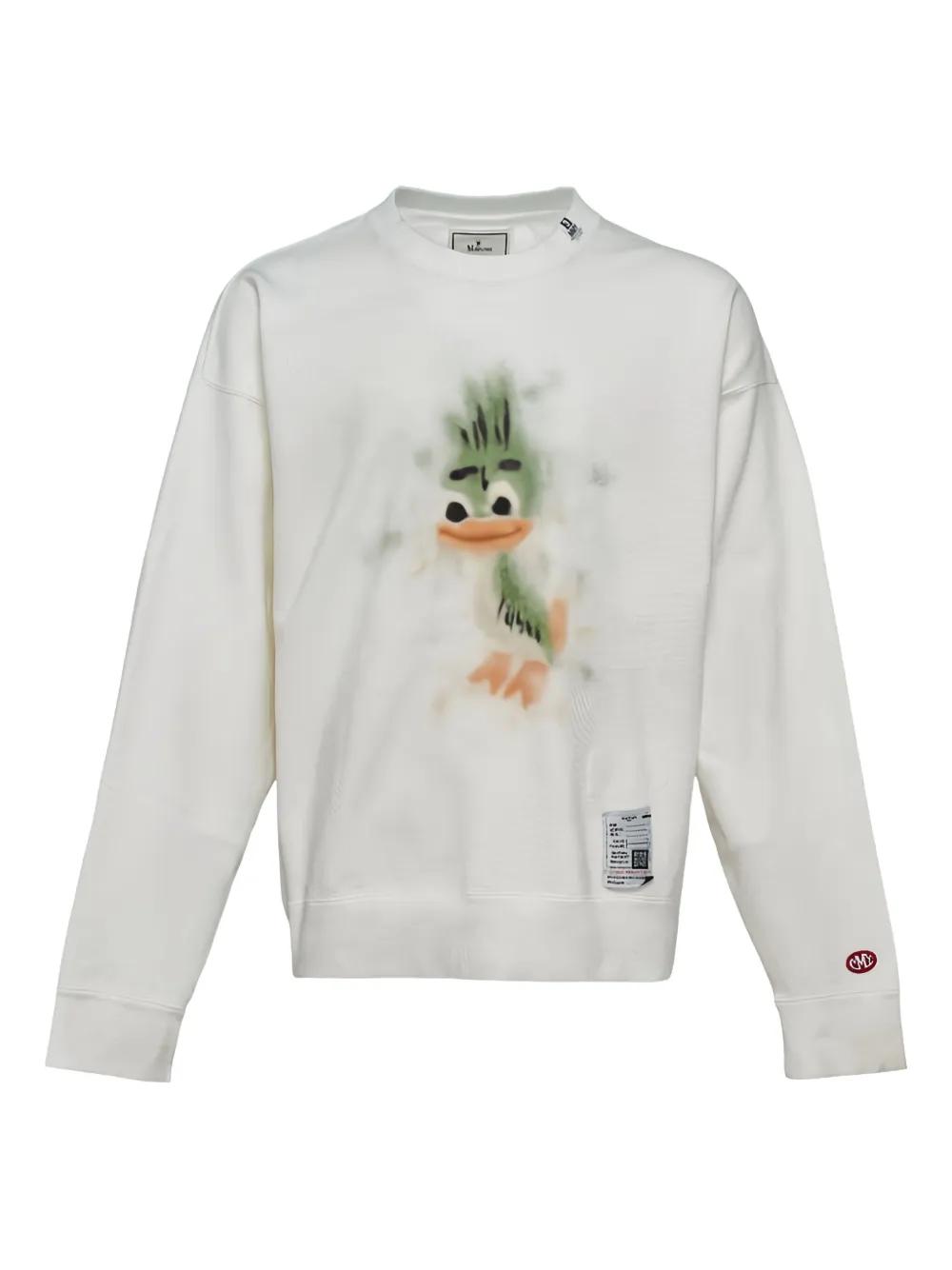 MIHARA YASUHIRO 国内買付 Duck Printed Sweatshirt Mihara Yasuhiro Duck Embroidery Hoodie Gray | SOMEWHERE®