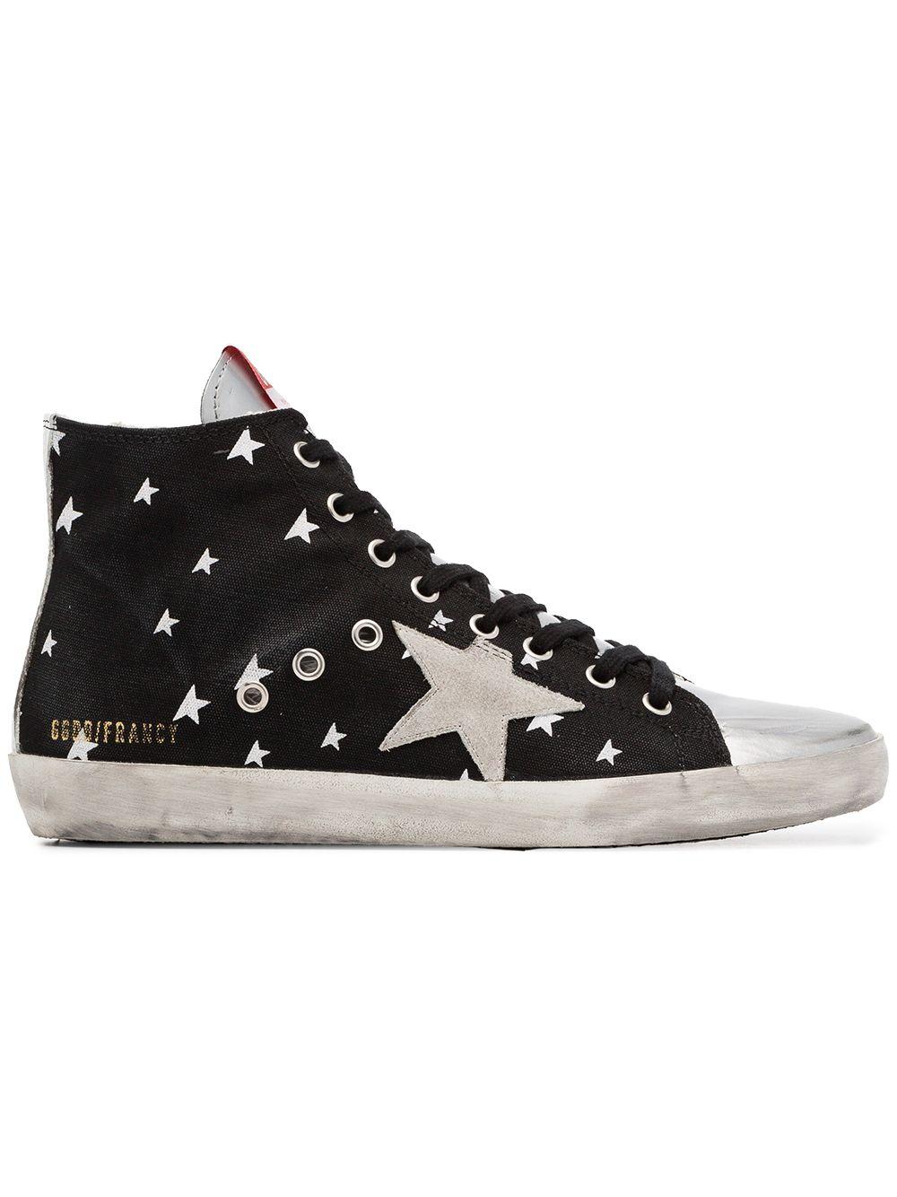 Golden Goose Deluxe Brand Goose Lace-up Francy Sneakers in Black White ...