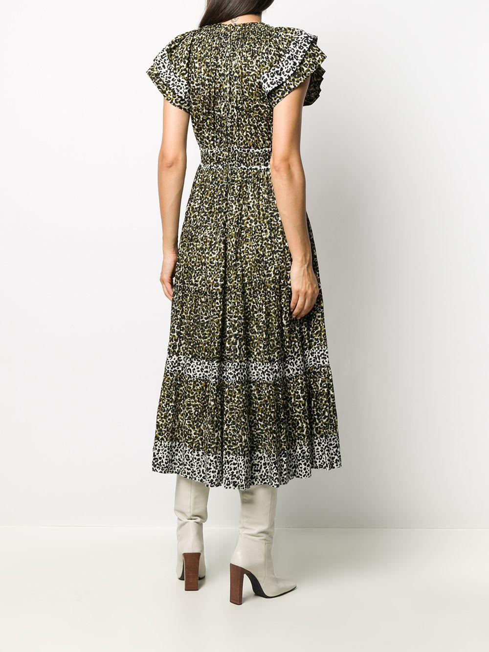 ulla johnson leopard dress