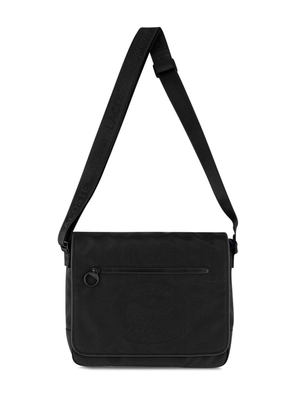 Supreme X Lacoste Messenger Bag in Black - Lyst
