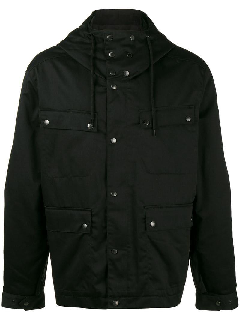 KENZO Cotton Logo Print Jacket in Black for Men - Lyst
