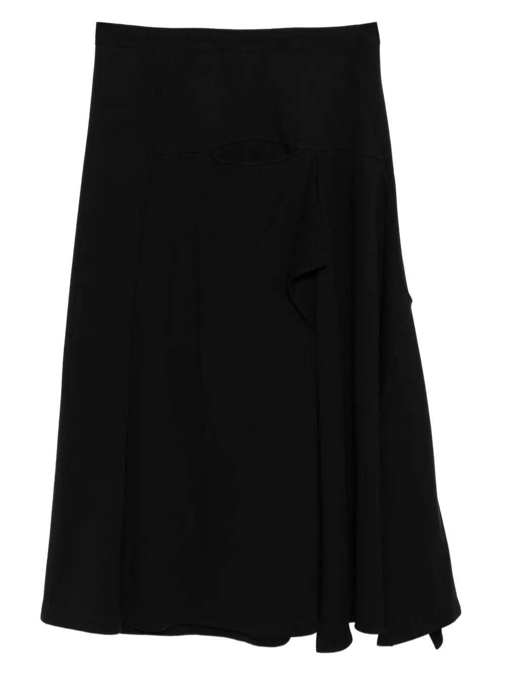 スカート Yohji Yamamoto Dots Asymmetry Skirt NEEDLE-PUNCHED ASYMMETRIC SKIRT – THE SHOP YOHJI YAMAMOTO