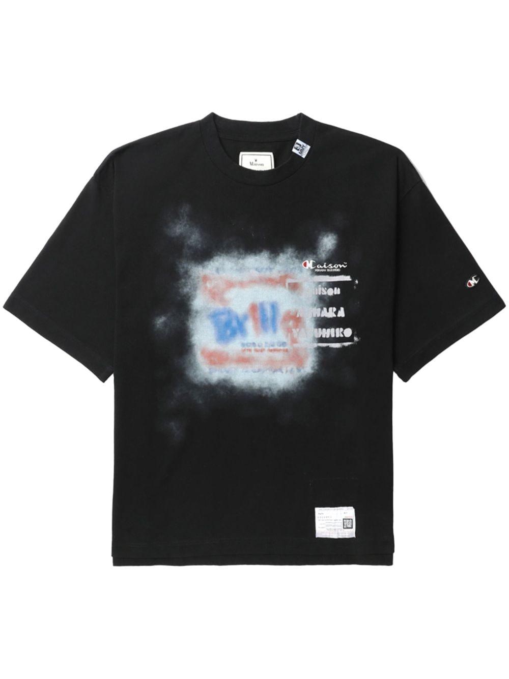 Maison Mihara Yasuhiro Logo-print Round-neck T-shirt in Black for