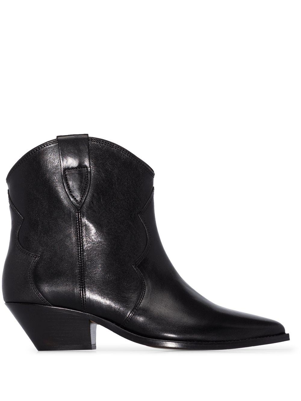 Isabel Marant Leather Dewina Western Boots in Black - Lyst