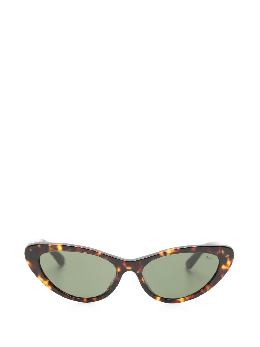 Polo Ralph Lauren Tortoiseshell-Effect Cat-Eye Sunglasses in  display picture 1