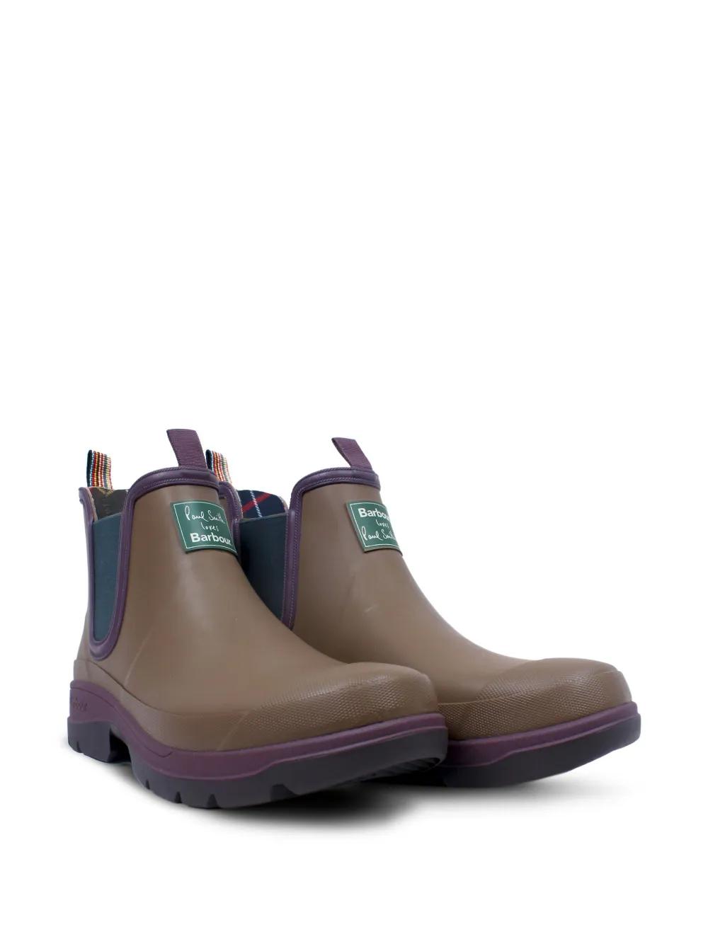 Paul Smith X Barbour Logo-Patch Rain Boots in Brown for Men | Lyst