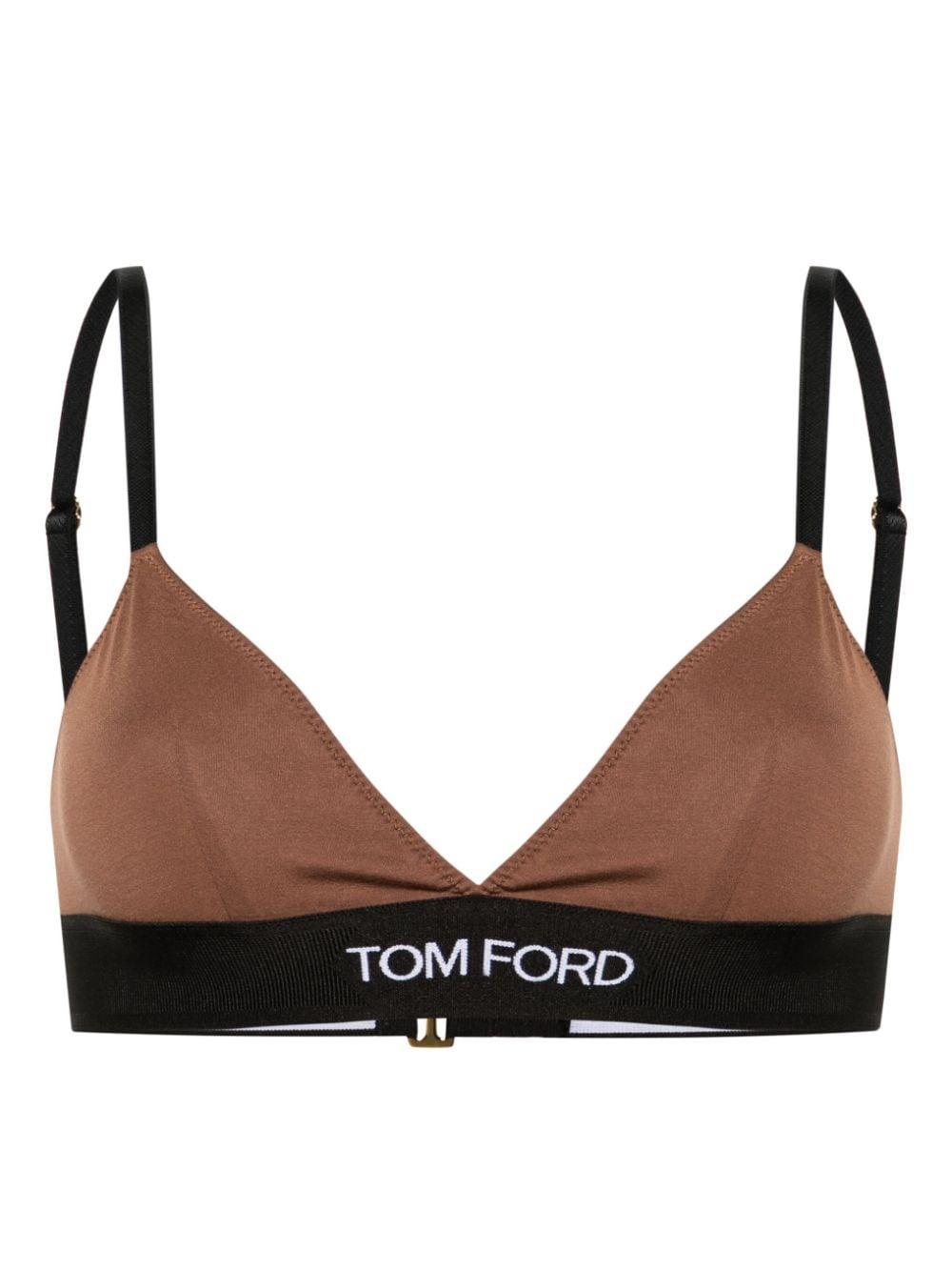 TOM FORD logo-underband Bralette Top - Farfetch