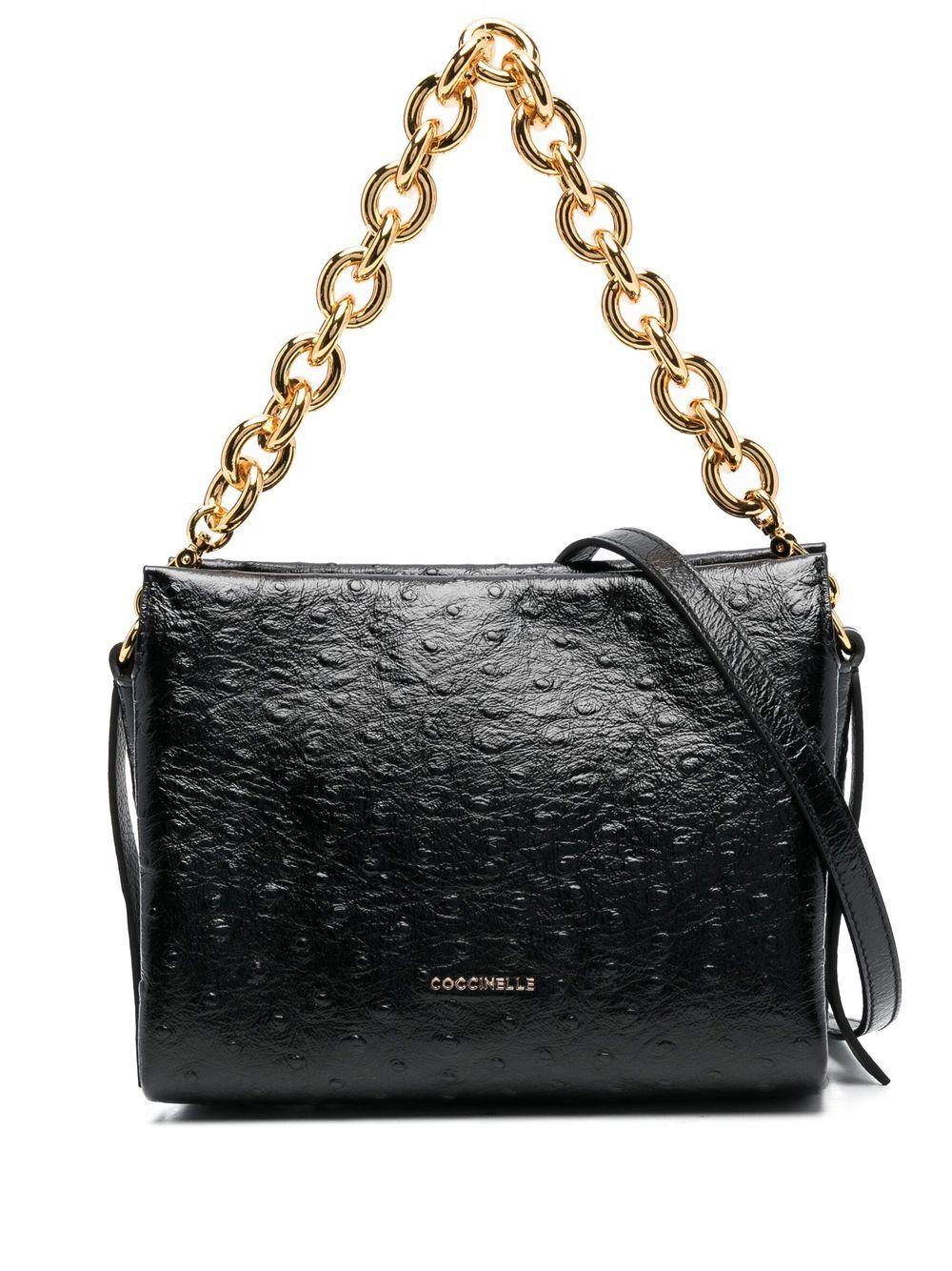 Coccinelle Textured Leather Tote Bag in Black Lyst
