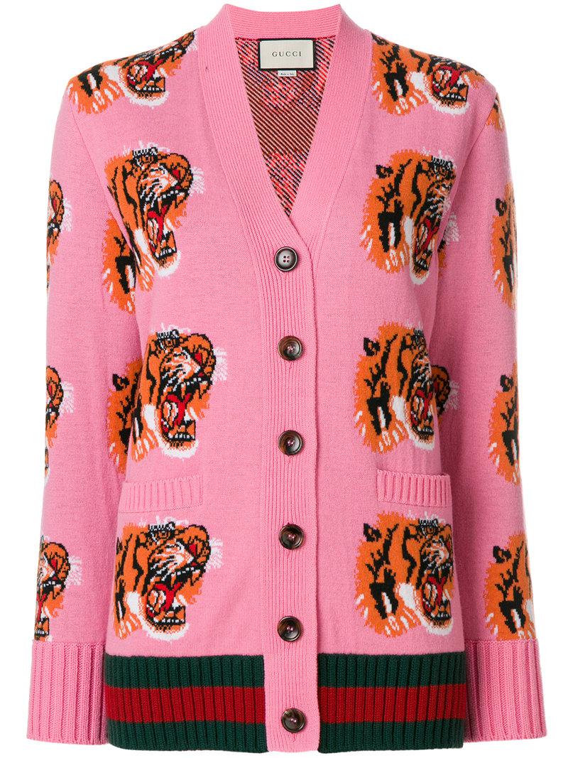 gucci pink cardigan
