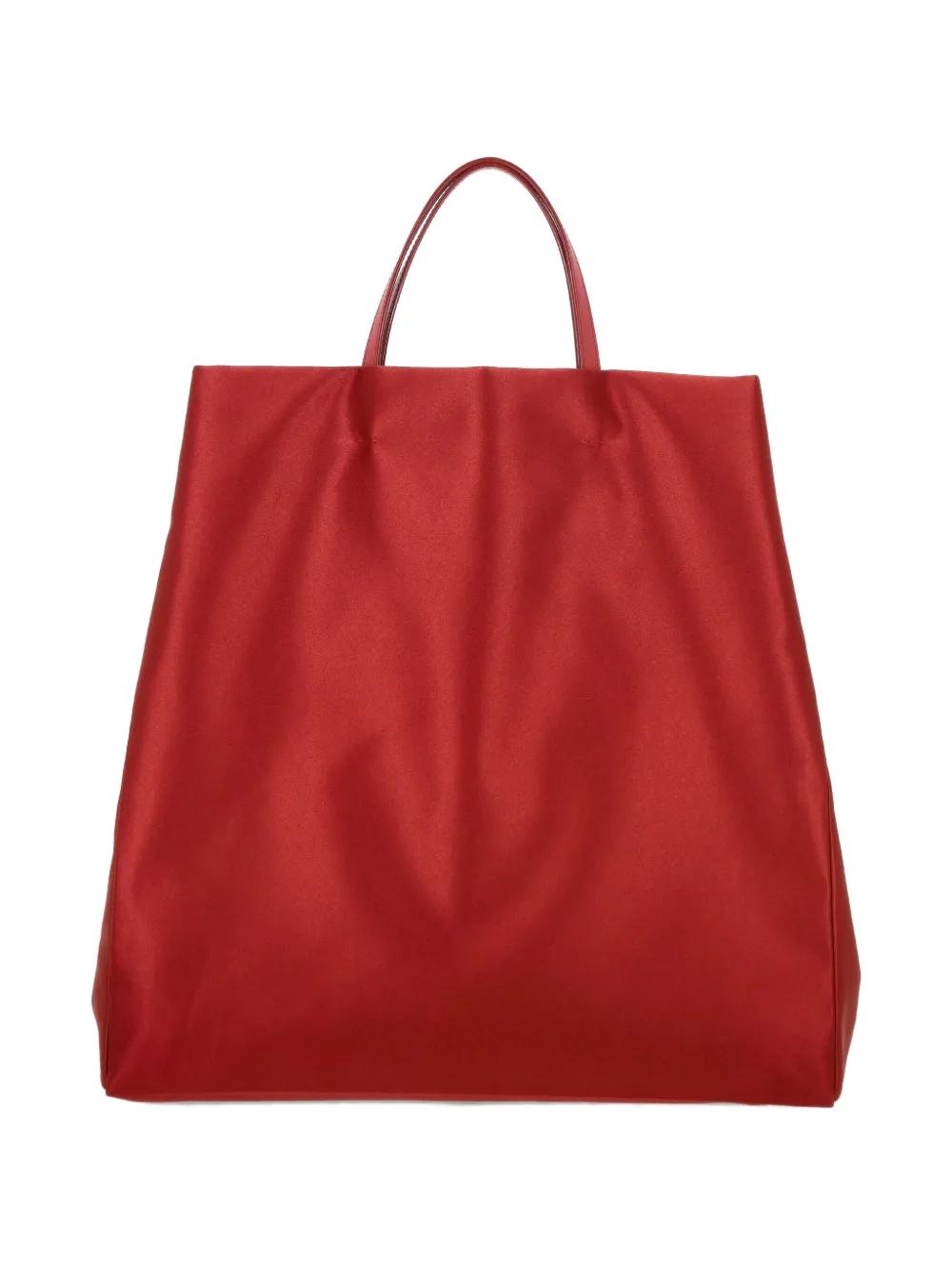 トートバッグ Carven Matte Satin Tote Bag With Embroidered Logo Carven Logo-Embroidered Tote Bag | Lyst