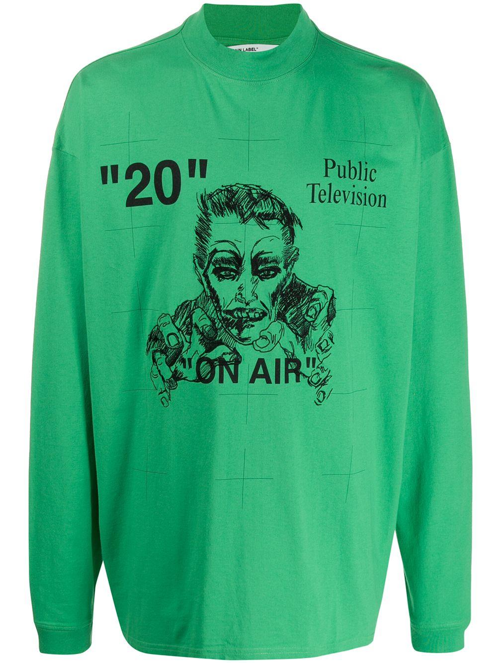 Off-White c/o Virgil Abloh Public Television Long Sleeved T-shirt
