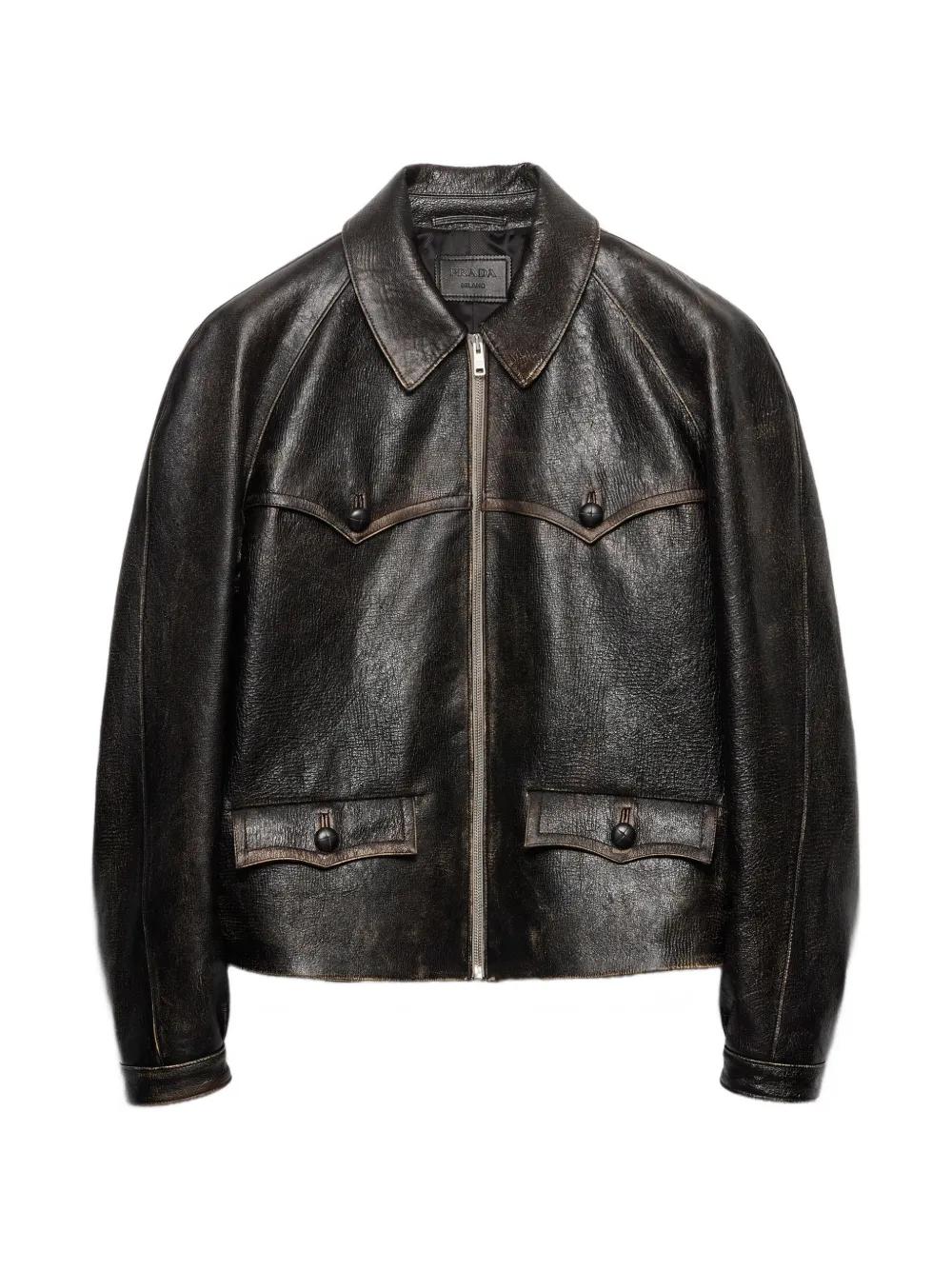 Men's Prada Leather jackets | Lyst Canada
