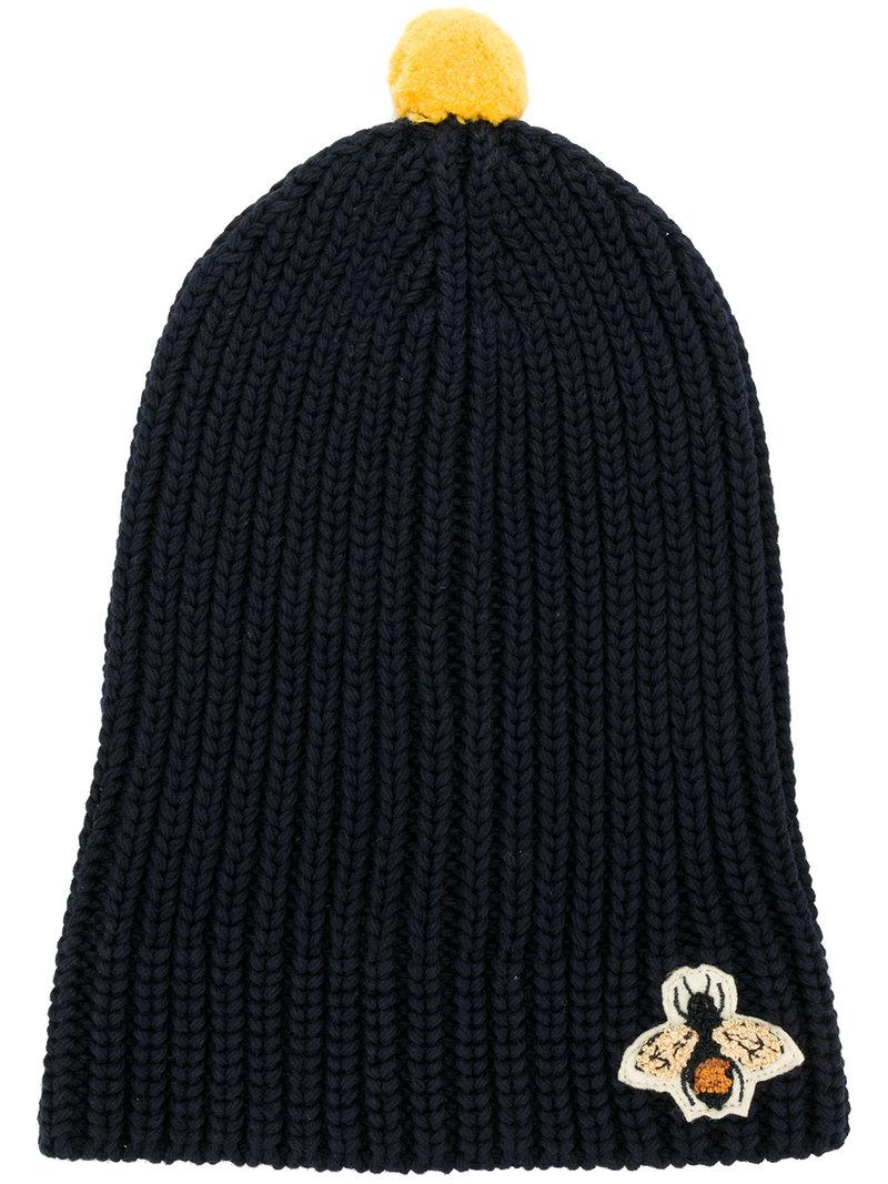 Gucci Cotton Bee Embroidered Pom Pom 