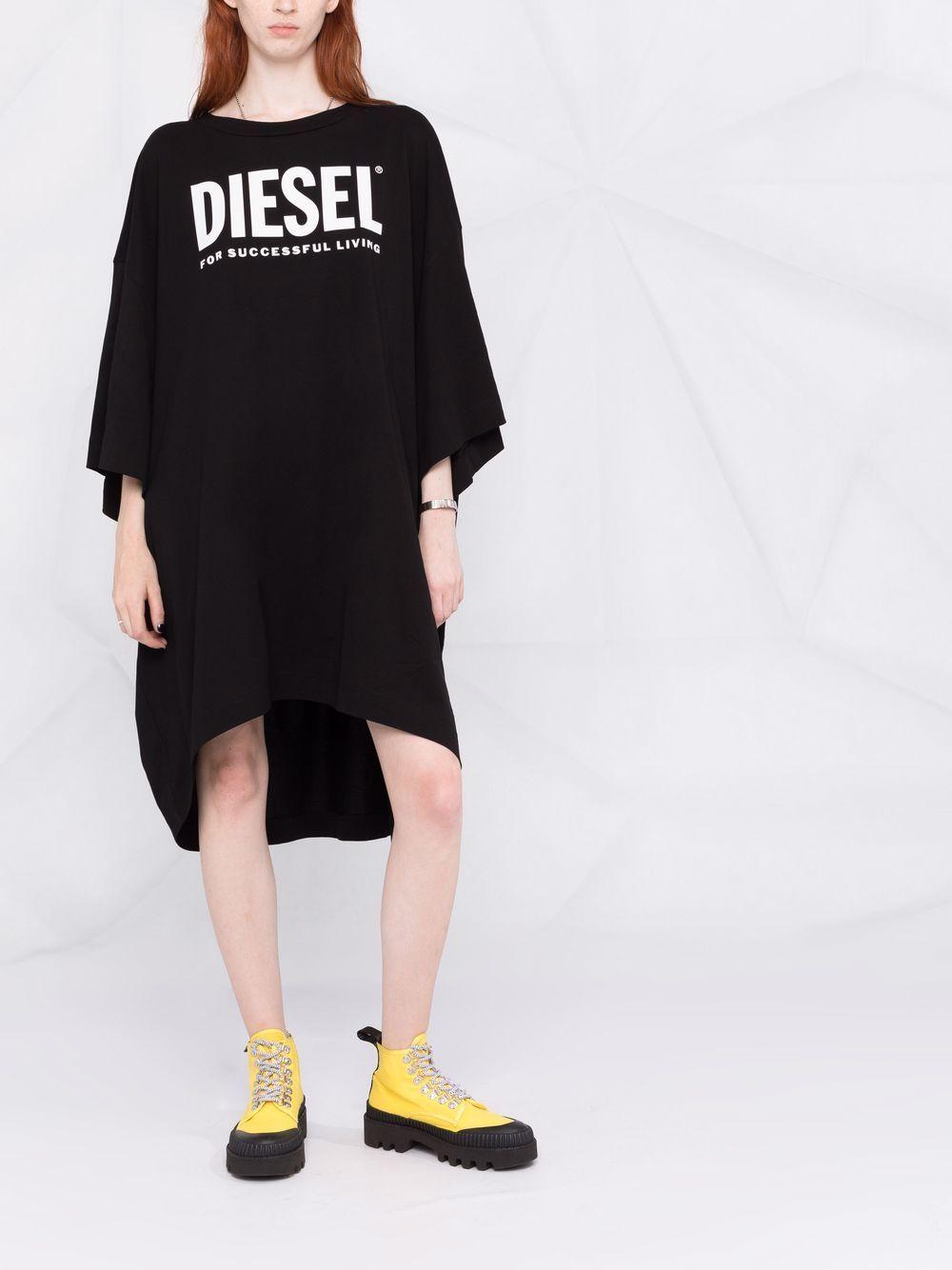 DIESEL T-Shirtkleid im Oversized-Look in Schwarz | Lyst DE