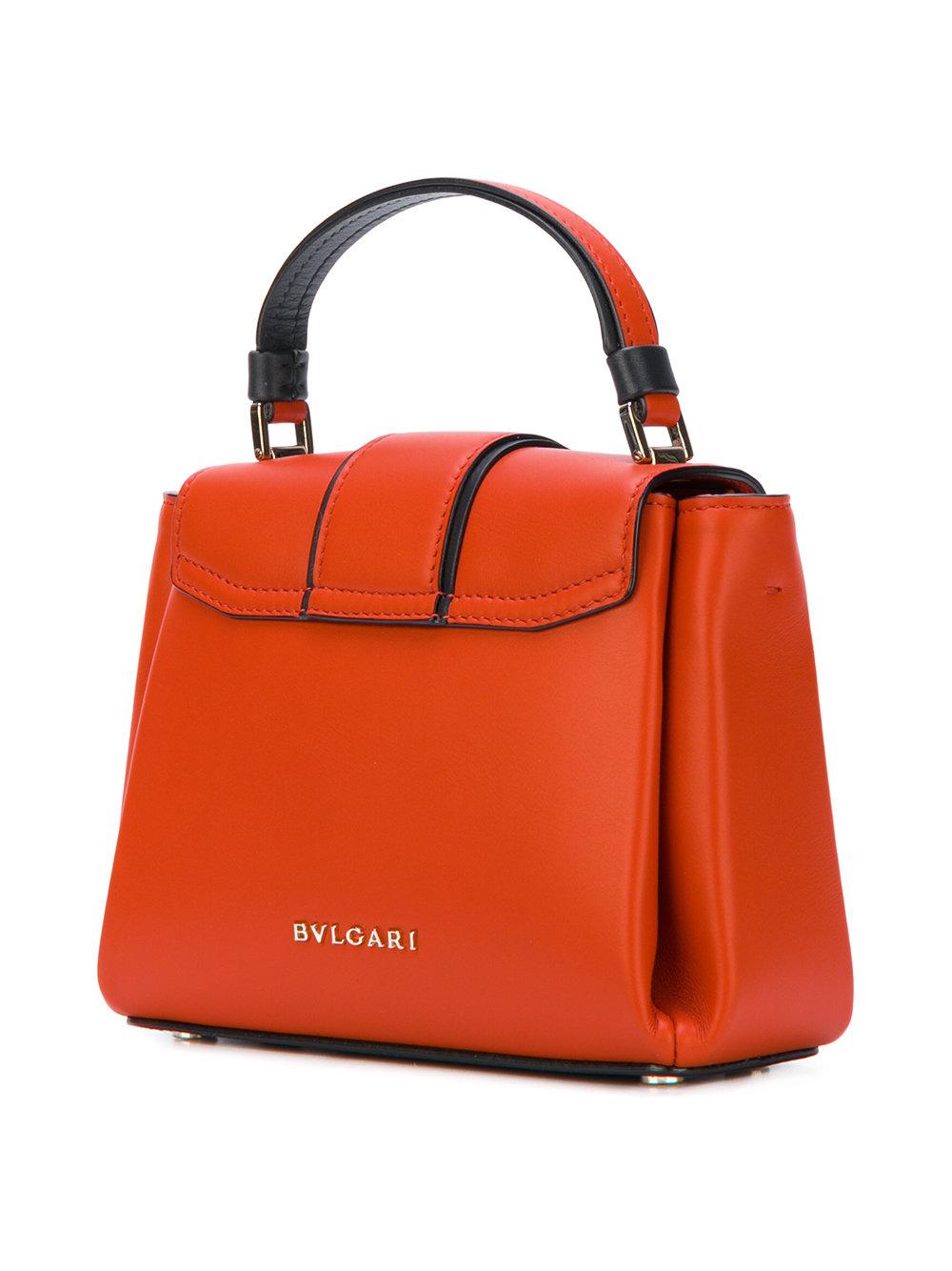 BVLGARI Serpenti Viper Mini Tote in Orange | Lyst