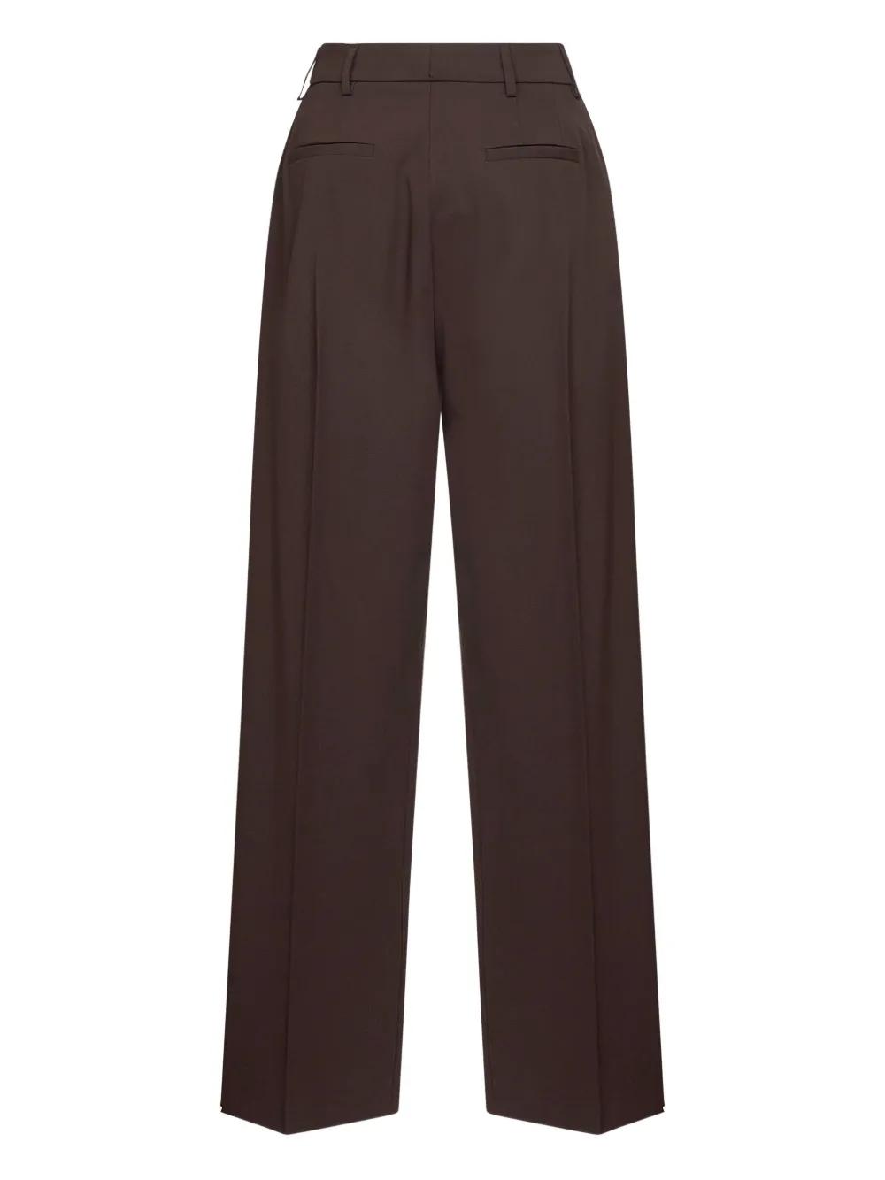 パンツ Blanca Vita High-Waisted Trousers With Pleats And Hidden Blanca Vita High-Waisted Trousers With Pleats And Hidden