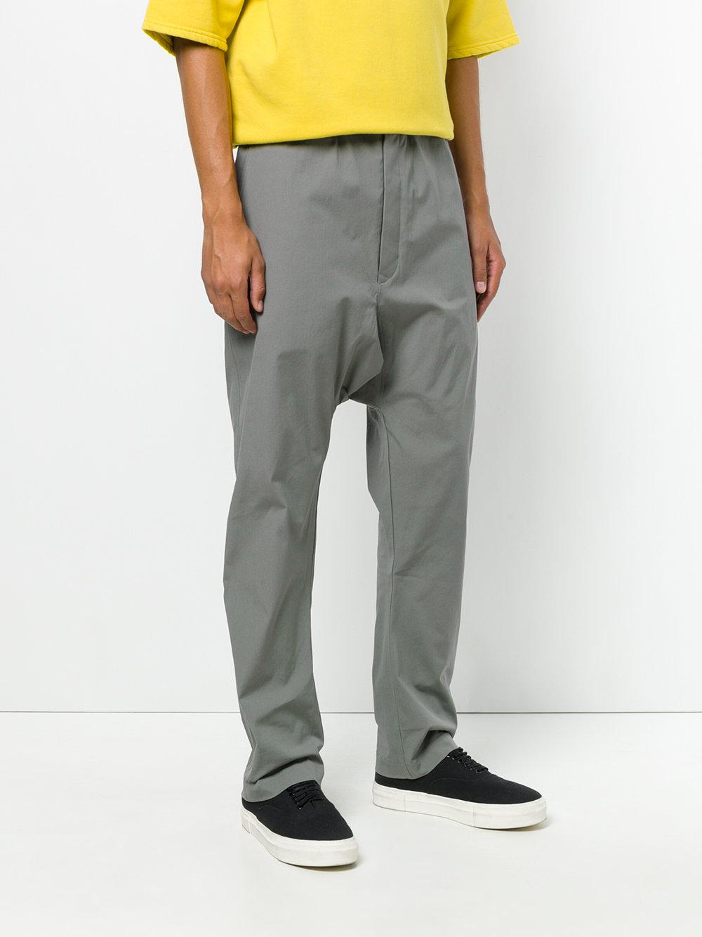Rick Owens Drkshdw Cotton Drawstring Track Pants in Grey (Gray) for Men