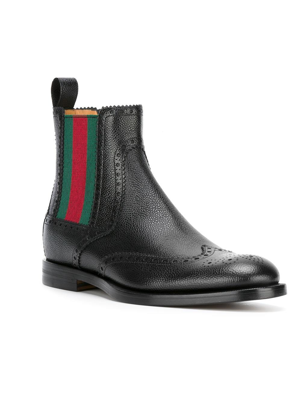 gucci web boots
