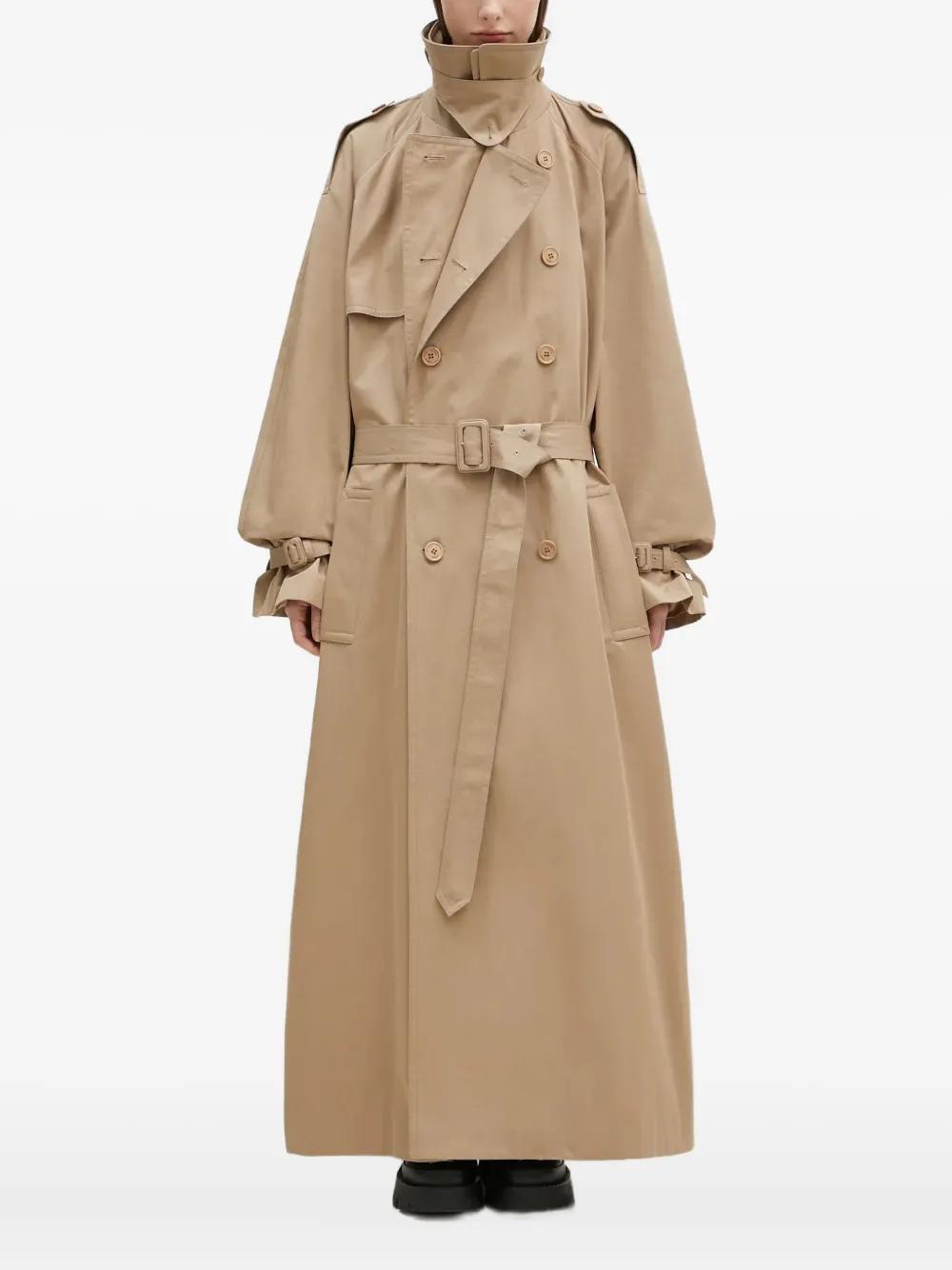 トレンチコート VETEMENTS OCHRE COTTON OVERSIZE TRENCH COAT VETEMENTS Oversize trench coat | SchaferandweinerShops
