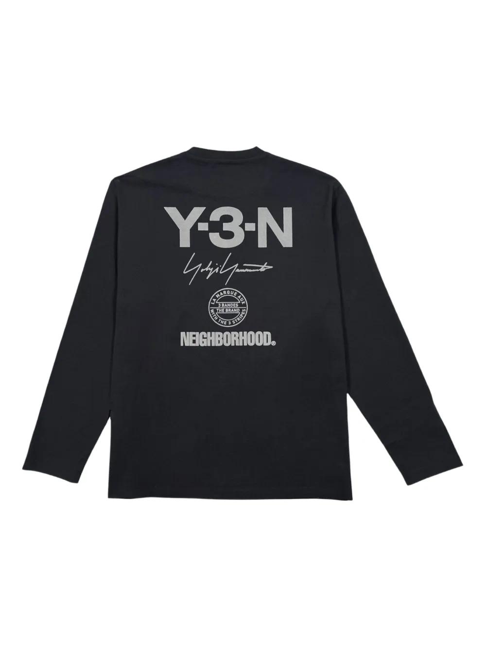 トップス Y-3 Mint 20AW Wool Long Shirt Logo Print Y-3 JFA Men's' Logo Applique Long-Sleeve T-Shirt in White