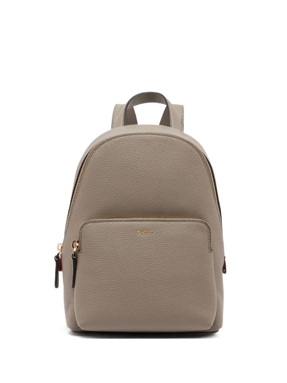 bally mini backpack Bally Mini Grained Leather Backpack in Natural