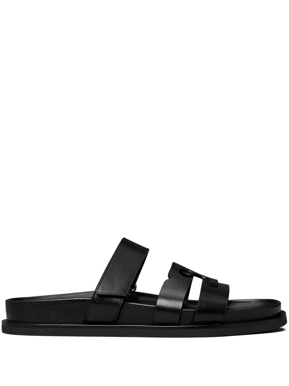 Jil Sander レディース ブラック レザー ローファー フラット Jil Sander レディース ブラック レザー ローファー フラット