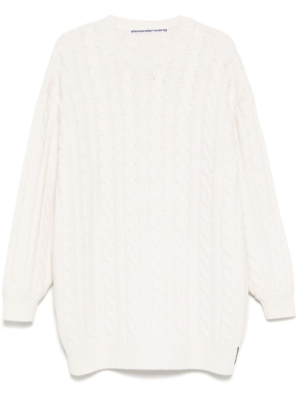 Alexander Wang レディース ホワイト ビジュートリム セーター 
