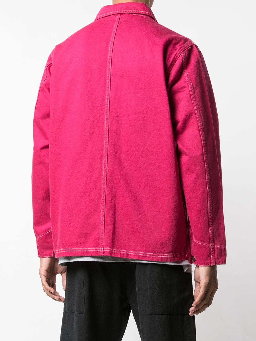 Supreme Denim Chore Jacket in Pink for Men | Lyst