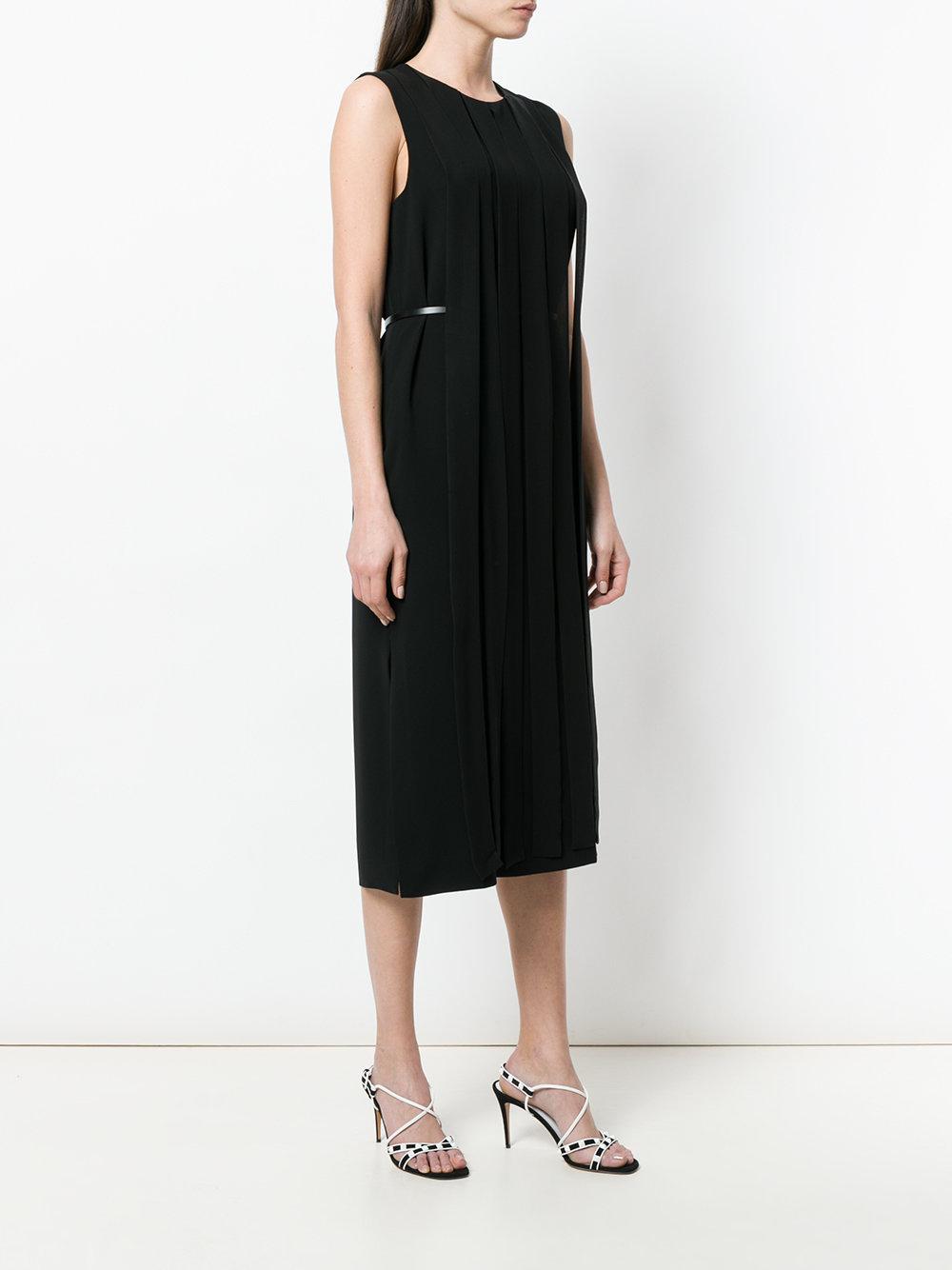Max Mara Silk Udine Georgette Dress in Black - Lyst