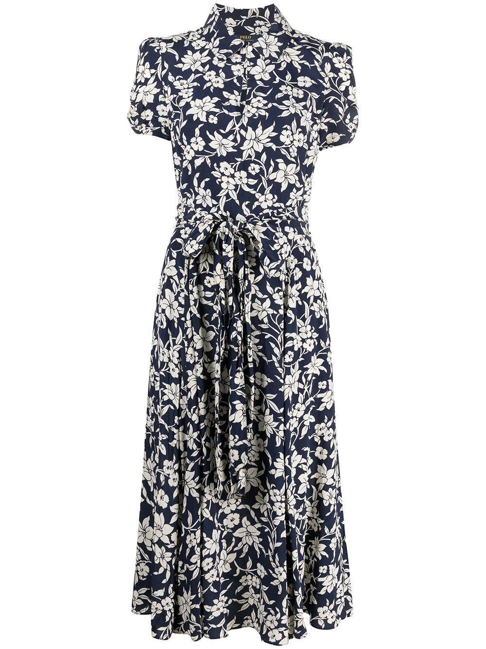 Polo Ralph Lauren Kleid mit Blumen-Print in Blau | Lyst DE