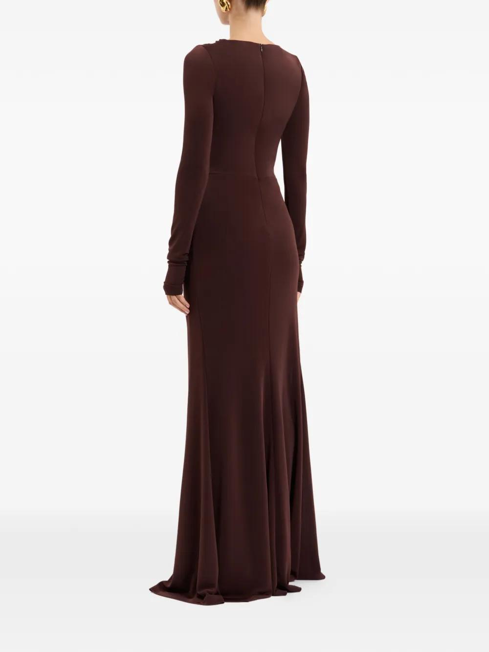 Designer Brown Long Sleeve Wedding Guest Dress for Women - Up to 61% off |  Lyst - Page 2