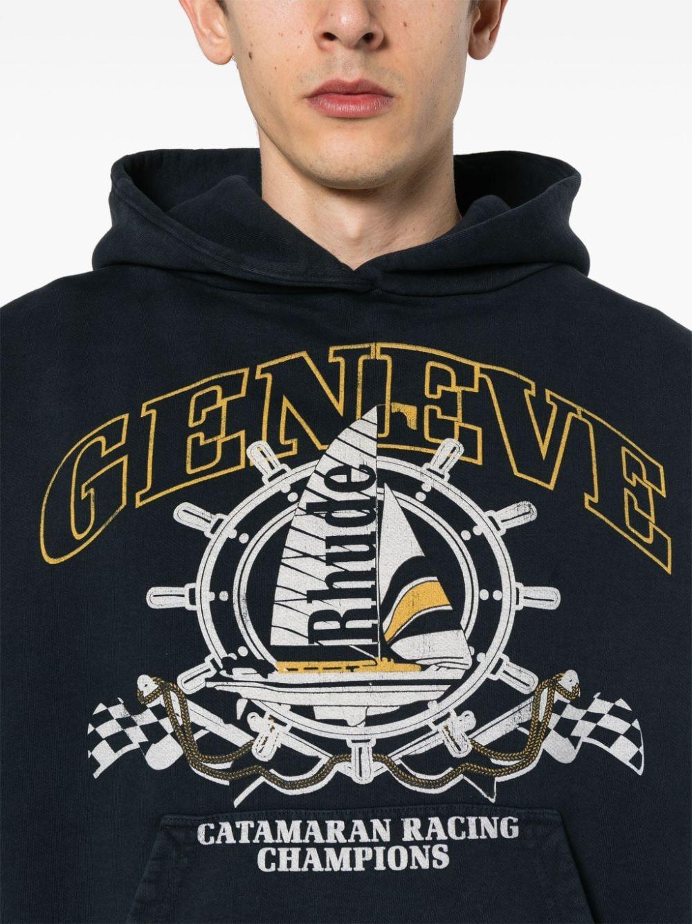 JW Anderson festknoten University Print Hoodie
