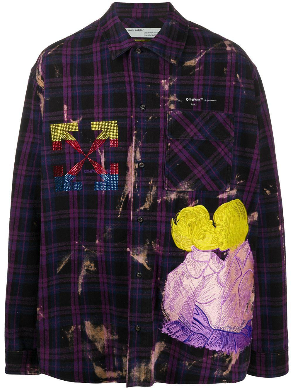 Kiss Over Embroidered Oversized Shirt 