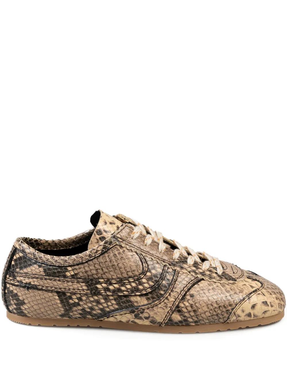 【Dries Van Noten】スネークエフェクトレザーウェッジ Dries Van Notenをオンラインでショッピング | セール & ニュー