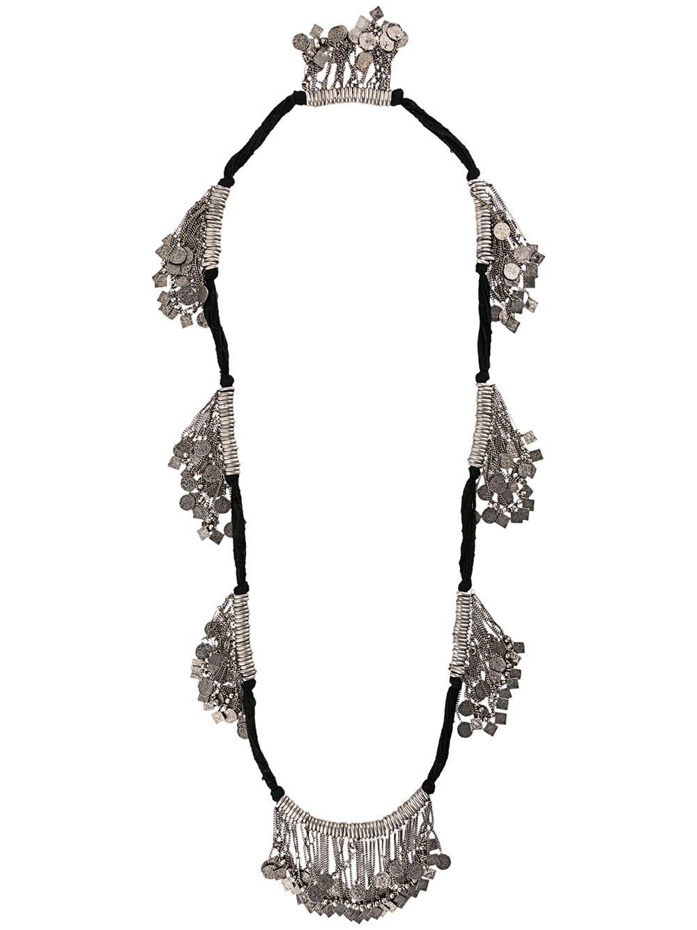 Saint Laurent Cotton Chain-detail Necklace in Metallic - Lyst