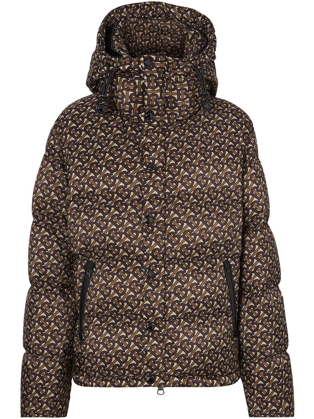Burberry Detachable Sleeve Monogram Print Puffer Jacket in Brown for Men |  Lyst