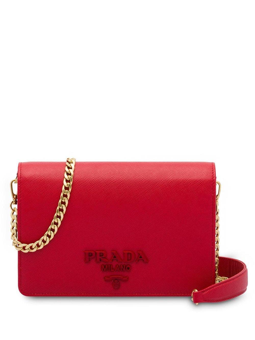 prada clutch red