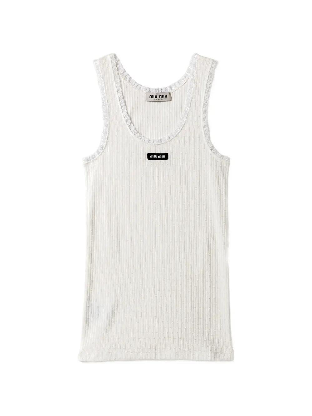Miu Miu Sleeveless and tank tops for Women | Online Sale up to 42
