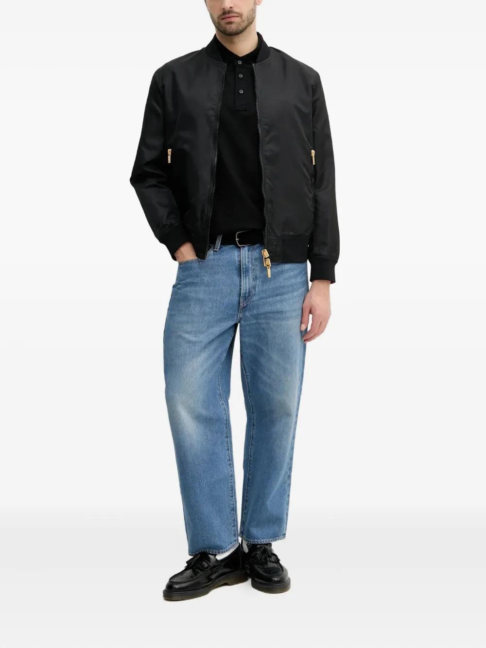 ARMANI EXCHANGE Embroidered-Snake Reversible Bomber Jacket in