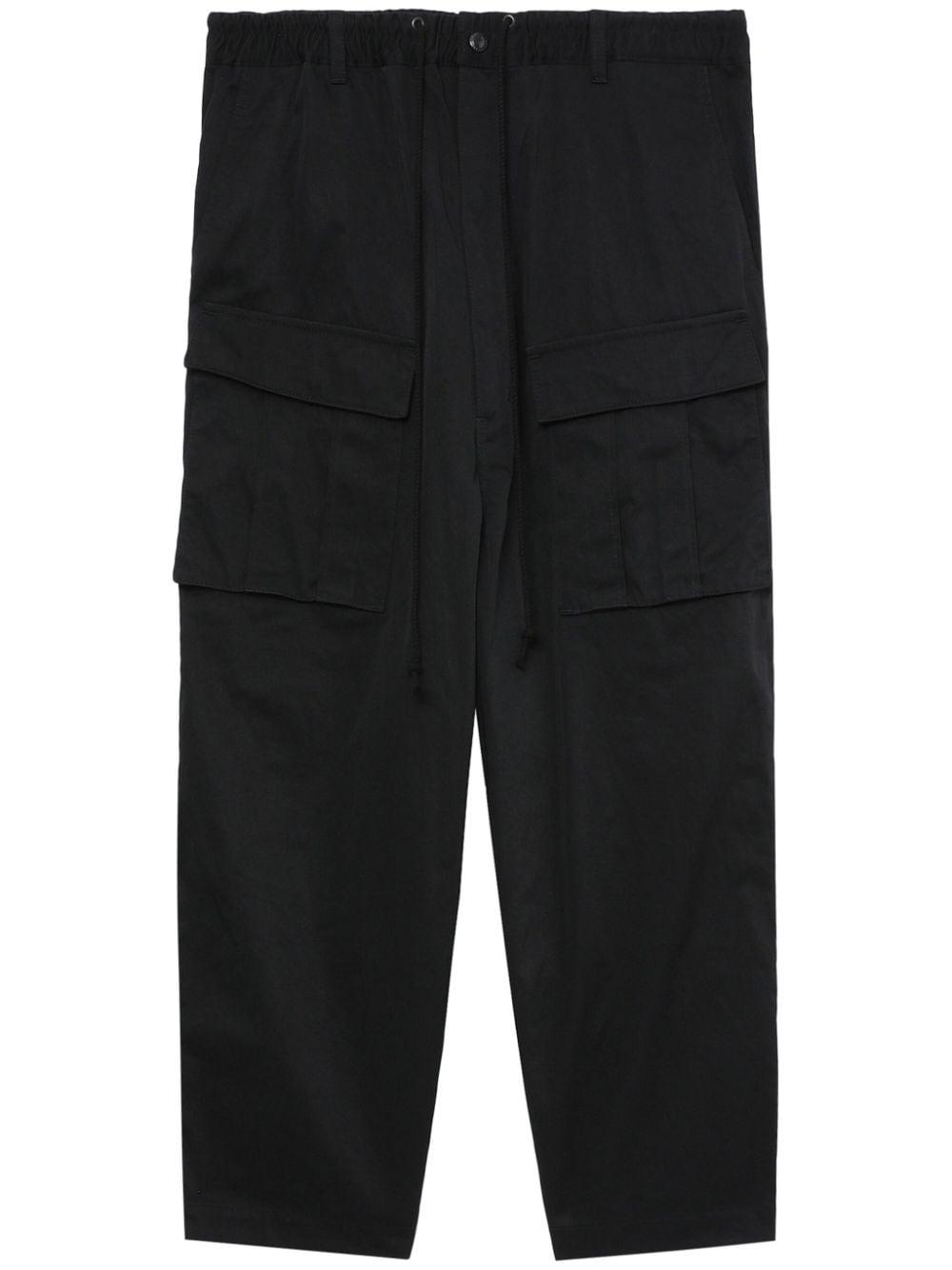 Junya Watanabe Dropcrotch Cropped Cargo Trousers in Black for Men Lyst
