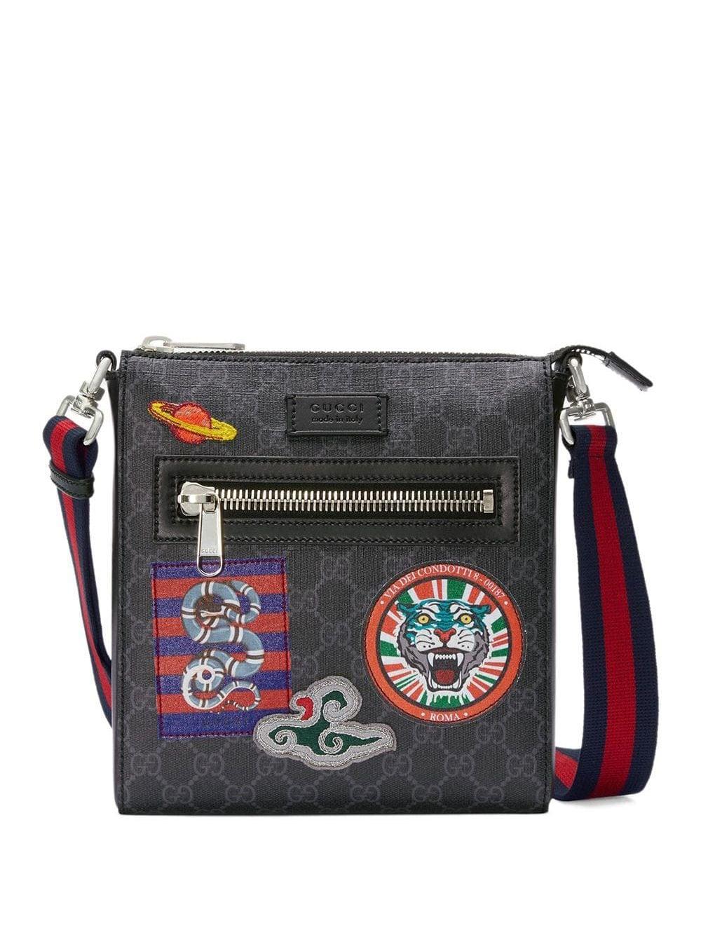 Gucci Night Courrier GG Supreme Messenger in Black for Men | Lyst