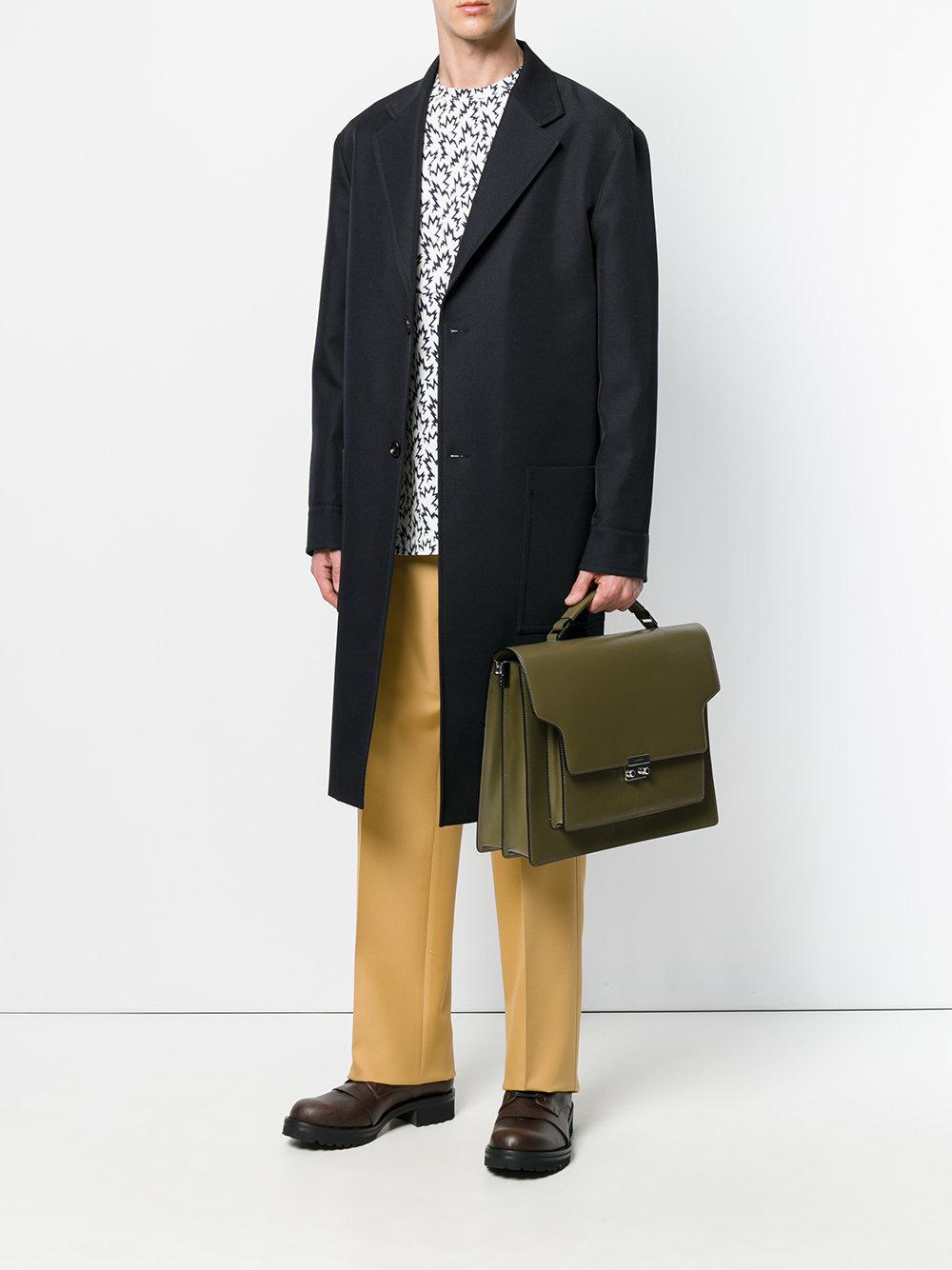 Marni Leather Classic Briefcase in Green for Men | Lyst