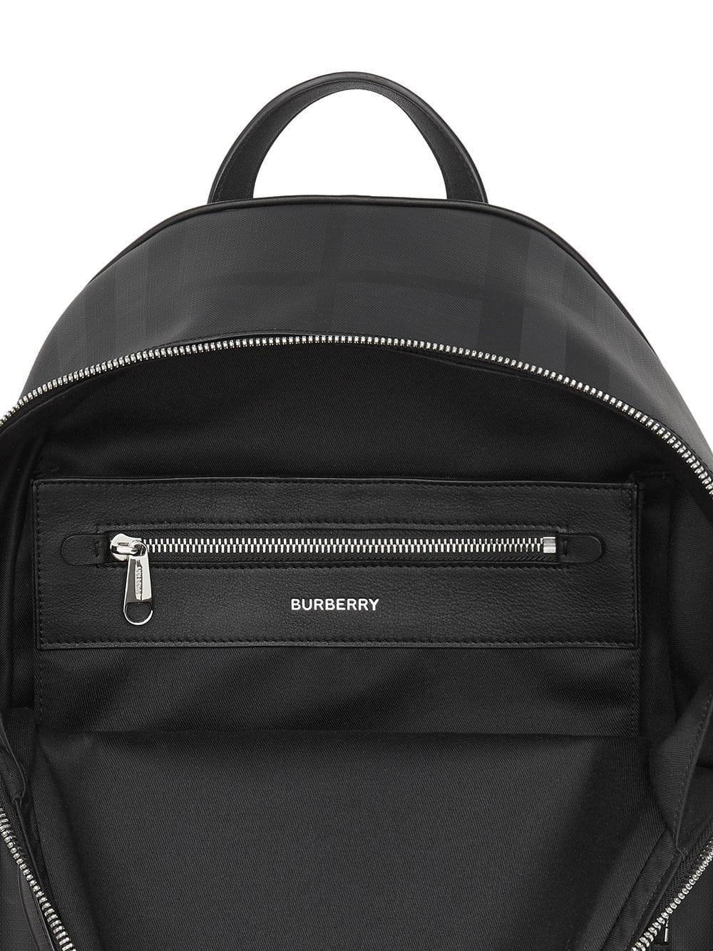 burberry black leather backpack