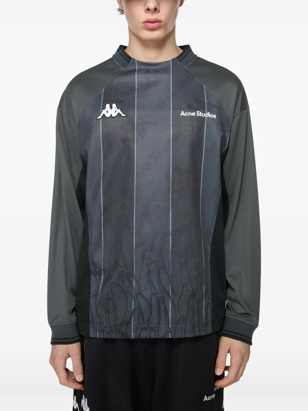 Acne Studios X Kappa Logo T-Shirt in Gray | Lyst