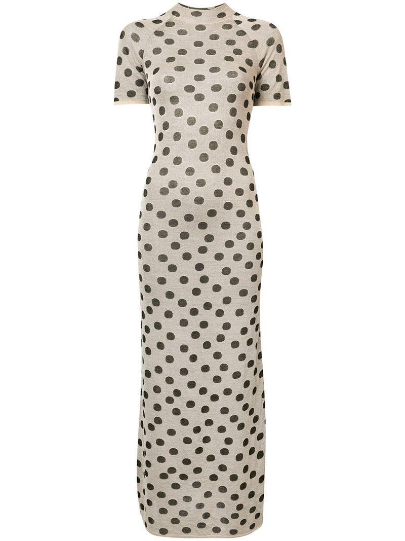 nanushka polka dot dress
