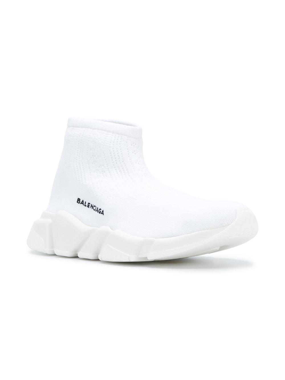 balenciaga white speed sneakers