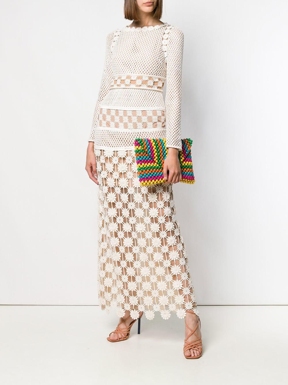crochet lace maxi dress