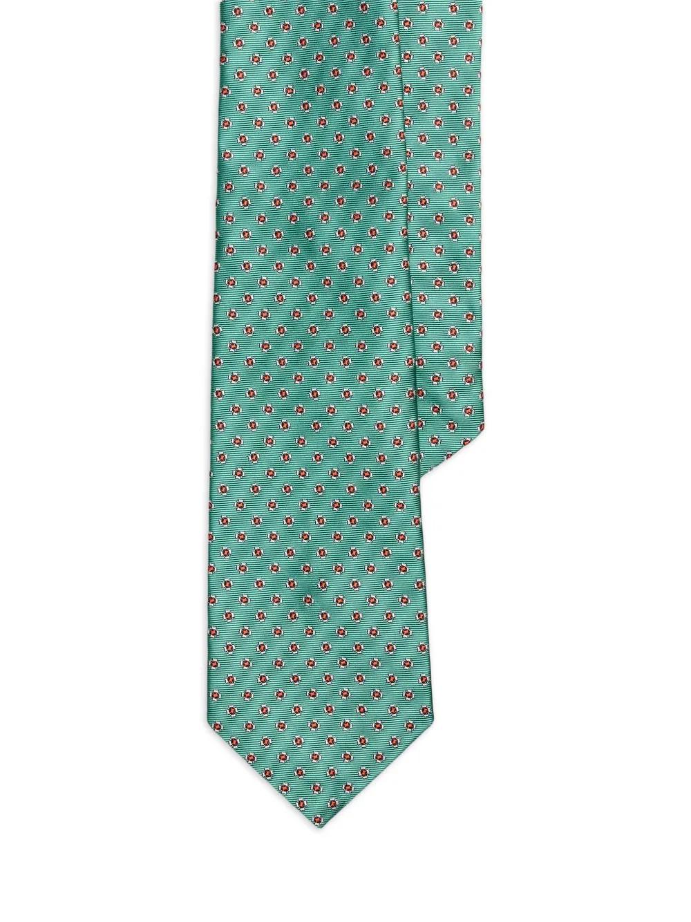 Cravatta Gucci seta quadrifoglio verde logo GG ape senza scatola ottima