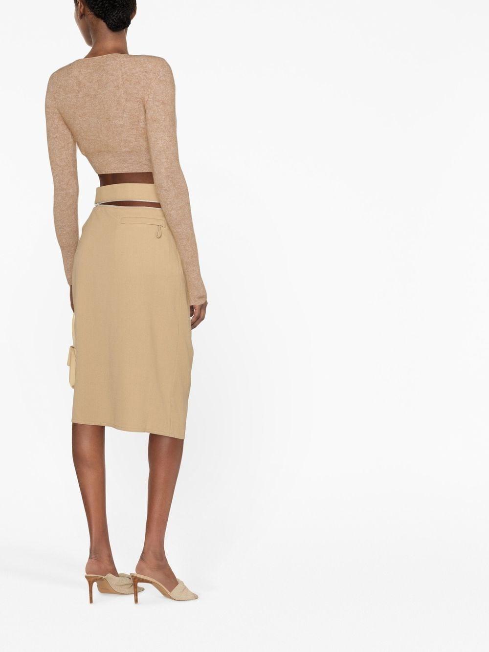 Jacquemus Draping Skirt in Natural | Lyst